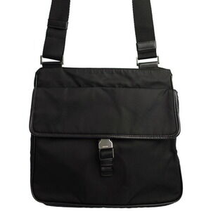 Prada Tessuto Crossbody messenger bag saffiano leather Black